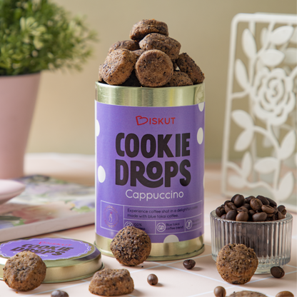 Bite sized coffee cookies made with freshly ground coffee powder.